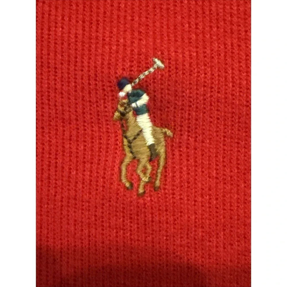 Polo Ralph Lauren Estate Rib 1/4 Zip Pullover Sweater Red Men's XXL Pony Logo